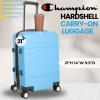 Champion 3-Piece Luggage Set – 21” 25” 29” Hardshell Suitcases with 8 Spinner Wheels – Expandable Carry-On & Checked Luggage – Durable ABS Material – Travel Bags – Airline Approved – Chive(Cender Blue)