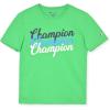 Champion Boys 2 Pack Short Sleeve Tee Shirt for Kids(Green-grey Heather)