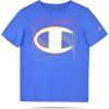 Champion Boys 2 Pack Short Sleeve Tee Shirt for Kids(Saxony Blue-white Poly)