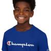 Champion Boys Champion Boys Tee Shirt Short Sleeve Logo T-Shirt for Kids(Signature Blue)