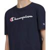 Champion Boys Champion Boys Tee Shirt Short Sleeve Logo T-Shirt for Kids(Signature Dark Navy)