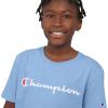 Champion Boys Champion Boys Tee Shirt Short Sleeve Logo T-Shirt for Kids(Signature Dutch Blue)