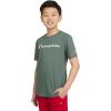 Champion Boys Champion Boys Tee Shirt Short Sleeve Logo T-Shirt for Kids(Signature Forest Green)