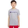 Champion Boys Champion Boys Tee Shirt Short Sleeve Logo T-Shirt for Kids(Signature Grey Heather)
