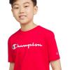 Champion Boys Champion Boys Tee Shirt Short Sleeve Logo T-Shirt for Kids(Signature Red)