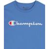 Champion Boys Champion Boys Tee Shirt Short Sleeve Logo T-Shirt for Kids(Signature Retro Blue)