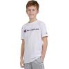 Champion Boys Champion Boys Tee Shirt Short Sleeve Logo T-Shirt for Kids(Signature White)