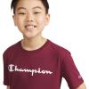 Champion Boys Champion Boys Tee Shirt Short Sleeve Logo T-Shirt for Kids(Wine)
