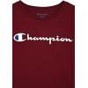 Champion Boys Champion Boys Tee Shirt Short Sleeve Logo T-Shirt for Kids(Wine)