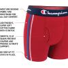 Champion Boys’ Everyday Cotton Stretch Briefs- 4 Pack(Grey/Red/Navy)