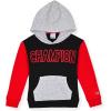 Champion Boys Hoodie and Jogger Set for Kids 2 Piece Athletic Sweatsuit Sets(Black-red-gray)