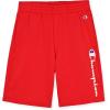 Champion Boys Shorts 2 Pack Athletic Fleece Short for Boys(Black-red)