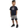 Champion Boys Shorts Sets 2 Piece Tee Shirt and Athletic Shorts for Kids(Dark Navy-grey)