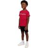 Champion Boys Shorts Sets 2 Piece Tee Shirt and Athletic Shorts for Kids(Signature Lychee Red)