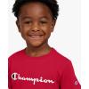 Champion Boys Shorts Sets 2 Piece Tee Shirt and Athletic Shorts for Kids(Signature Lychee Red)