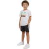 Champion Boys Shorts Sets 2 Piece Tee Shirt and Athletic Shorts for Kids(Signature White)