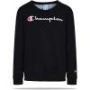 Champion Boys Sweatshirt for Kids Pullover Fleece Crewneck Sweater(Signature Dark Black)
