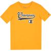 Champion Boys Sweatsuit Set for Kids 3 Piece Boys Hoodie Jogger and Tee Shirt Tracksuit Outfit(Navy-yellow)