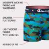 Champion Boys’ Underwear, Everyday Active Stretch Boxer Briefs, Assorted 4-pack Boxer Briefs(Navy/Green/Camo/Scripts)