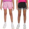 Champion Girls Heritage Foldover Mesh Running Basketball Short 2.75 Inch Inseam(Black-bright Pink)