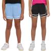 Champion Girls Heritage Foldover Mesh Running Basketball Short 2.75 Inch Inseam(Black-dutch Blue)