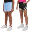 Champion Girls Heritage Foldover Mesh Running Basketball Short 2.75 Inch Inseam(Black-dutch Blue)