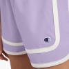 Champion Girls Heritage Foldover Mesh Running Basketball Short 2.75 Inch Inseam(Black-pastel Lilac)