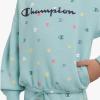 Champion Girls Hoodie and Sweatpant Set for Kids Athletic Fleece Sweatsuit(Canal Blue)