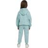 Champion Girls Hoodie and Sweatpant Set for Kids Athletic Fleece Sweatsuit(Canal Blue)