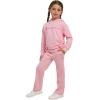 Champion Girls Hoodie and Sweatpant Set for Kids Athletic Fleece Sweatsuit(Candy)