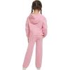 Champion Girls Hoodie and Sweatpant Set for Kids Athletic Fleece Sweatsuit(Candy)