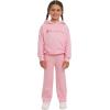 Champion Girls Hoodie and Sweatpant Set for Kids Athletic Fleece Sweatsuit(Candy)