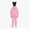 Champion Girls Hoodie and Sweatpant Set for Kids Athletic Fleece Sweatsuit(Candy Pink)