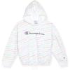 Champion Girls Hoodie and Sweatpant Set for Kids Athletic Fleece Sweatsuit(Clean White)