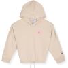 Champion Girls Hoodie and Sweatpant Set for Kids Athletic Fleece Sweatsuit(Cream)