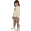 Champion Girls Hoodie and Sweatpant Set for Kids Athletic Fleece Sweatsuit(Egret)