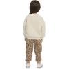 Champion Girls Hoodie and Sweatpant Set for Kids Athletic Fleece Sweatsuit(Egret)