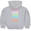 Champion Girls Hoodie and Sweatpant Set for Kids Athletic Fleece Sweatsuit(Grey Heather)
