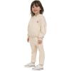 Champion Girls Hoodie and Sweatpant Set for Kids Athletic Fleece Sweatsuit(Oatmeal)