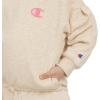 Champion Girls Hoodie and Sweatpant Set for Kids Athletic Fleece Sweatsuit(Oatmeal)