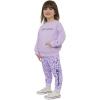 Champion Girls Hoodie and Sweatpant Set for Kids Athletic Fleece Sweatsuit(Pastel Lilac)