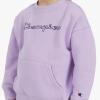 Champion Girls Hoodie and Sweatpant Set for Kids Athletic Fleece Sweatsuit(Pastel Lilac)