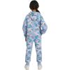 Champion Girls Hoodie and Sweatpant Set for Kids Athletic Fleece Sweatsuit(Placid Blue)