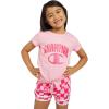 Champion Girls Shorts Sets 2 Piece Short Set for Girls Active Clothing(Soft Pink)