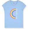 Champion Girls Tee Shirt for Kids Short Sleeve T-Shirt Girls Tops(Dutch Blue-limelight)