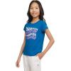 Champion Girls Tee Shirt for Kids Short Sleeve T-Shirt Girls Tops(Meadow Blue)
