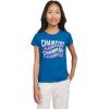 Champion Girls Tee Shirt for Kids Short Sleeve T-Shirt Girls Tops(Meadow Blue)