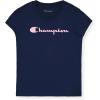 Champion Girls Tee Shirt for Kids Short Sleeve T-Shirt Girls Tops(Navy Blue-lilac Sachet)