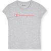 Champion Girls Tee Shirt for Kids Short Sleeve T-Shirt Girls Tops(Pink Mist-grey Heather)