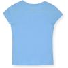 Champion Girls Tee Shirt for Kids Short Sleeve T-Shirt Girls Tops(Placid Blue Logo)